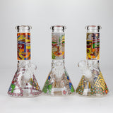 8" Abstract Art Design Glass Beaker Bong Glass Bong 777 Smoke