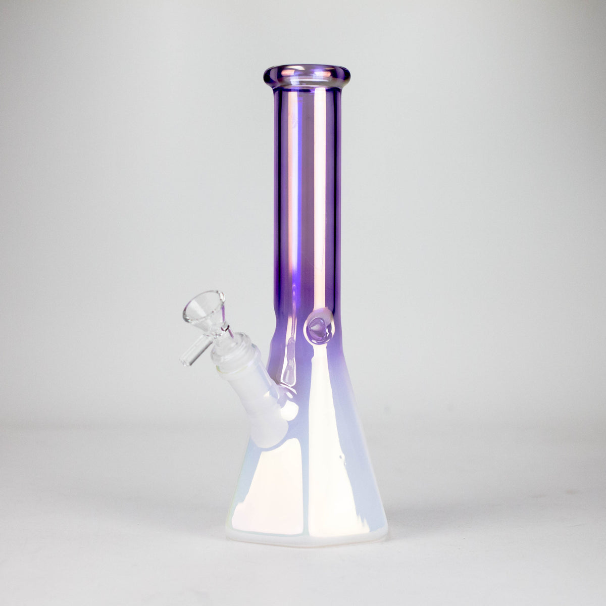 10" Smoke On The Ice Two-Tone Glass Beaker Bong with Octagon Base Glass Bong 777 Smoke Purple