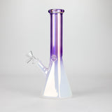 10" Smoke On The Ice Two-Tone Glass Beaker Bong with Octagon Base Glass Bong 777 Smoke