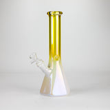 10" Smoke On The Ice Two-Tone Glass Beaker Bong with Octagon Base Glass Bong 777 Smoke Yellow