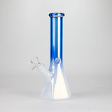 10" Smoke On The Ice Two-Tone Glass Beaker Bong with Octagon Base Glass Bong 777 Smoke Blue