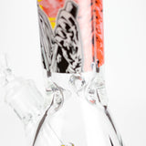 14" The Liberty Is Dead Design 7mm Thick Heavy Duty Glass Beaker Bong Glass Bong 777 Smoke
