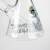 14" The Liberty Is Dead Design 7mm Thick Heavy Duty Glass Beaker Bong Glass Bong 777 Smoke