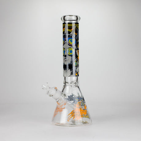 14" The Liberty Is Dead Design 7mm Thick Heavy Duty Glass Beaker Bong Glass Bong 777 Smoke Design3