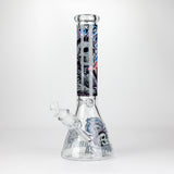 14" The Liberty Is Dead Design 7mm Thick Heavy Duty Glass Beaker Bong Glass Bong 777 Smoke Design4