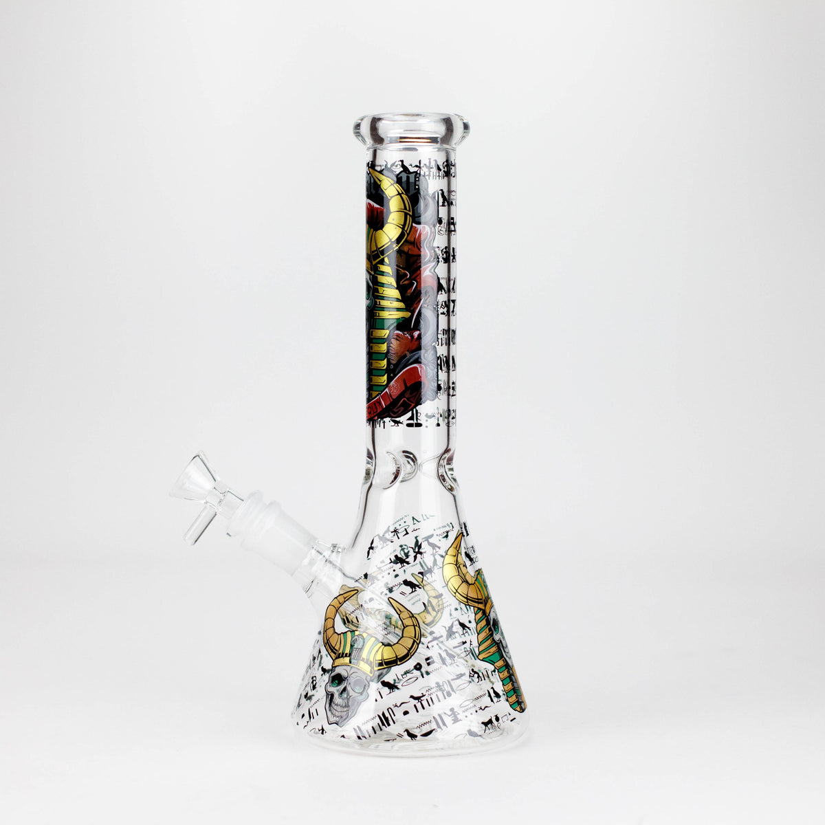 10" King Of Death Design Glass Beaker Bong Glass Bong 777 Smoke