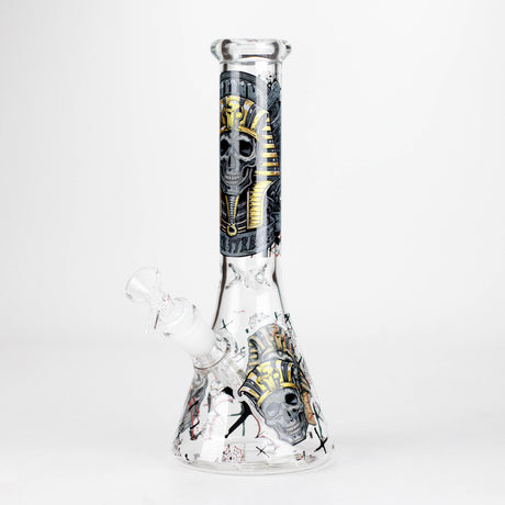 10" King Of Death Design Glass Beaker Bong Glass Bong 777 Smoke Design2