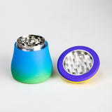2.2" 4-Layer Mushroom Shaped Metal Herb Grinder — Box of 6 Display Pack 777 Smoke