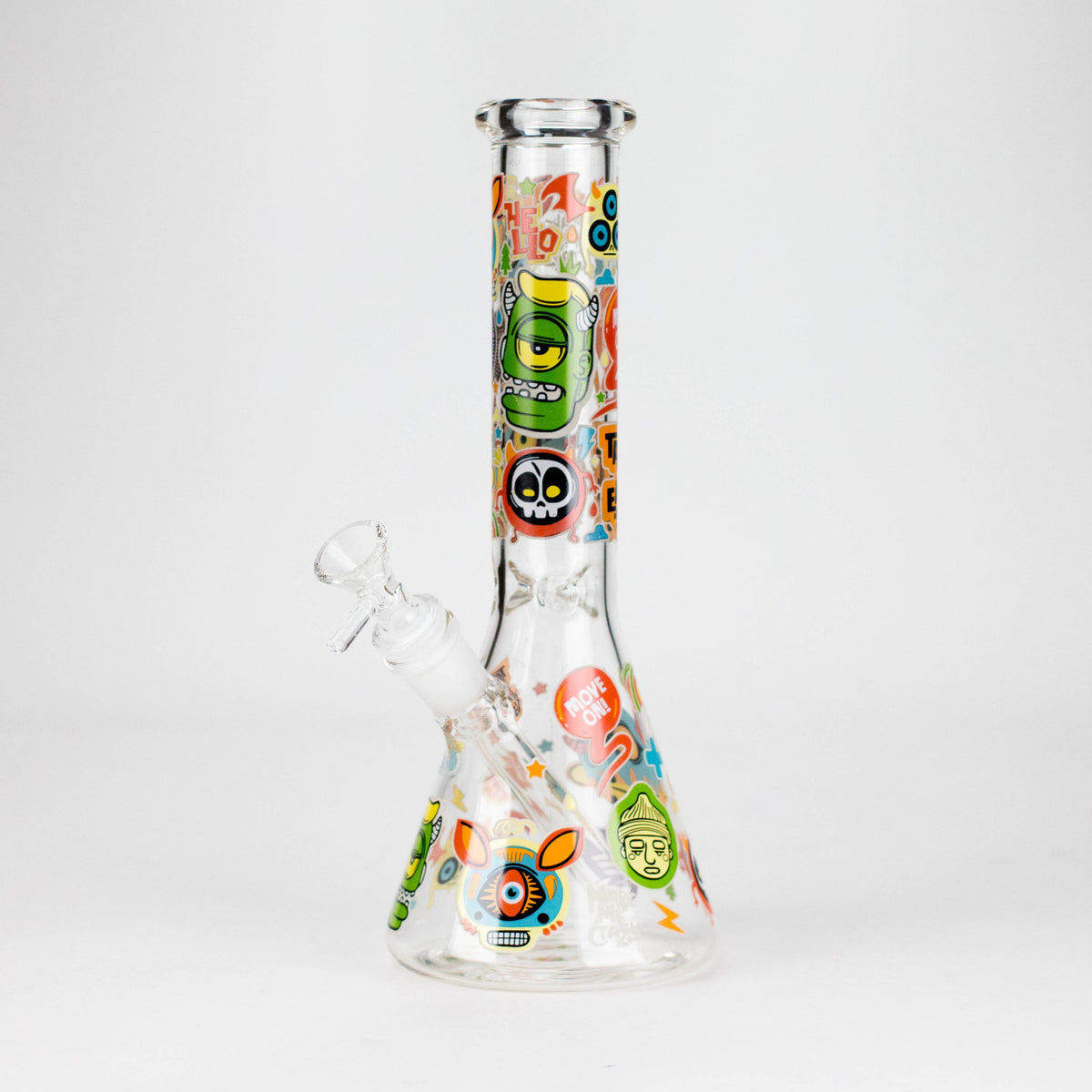10" Monster Graffiti Design Glass Beaker Bong Glass Bong 777 Smoke Design2
