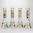 10" Monster Graffiti Design Glass Beaker Bong Glass Bong 777 Smoke
