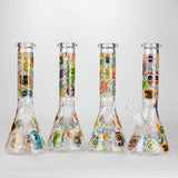 10" Monster Graffiti Design Glass Beaker Bong Glass Bong 777 Smoke
