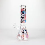 10" Cartoon Girl Design Glass Beaker Bong Glass Bong 777 Smoke Design1