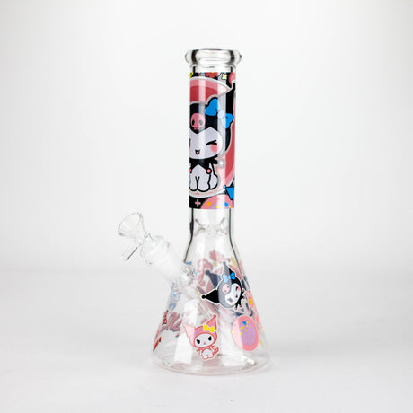 10" Cartoon Girl Design Glass Beaker Bong Glass Bong 777 Smoke Design1