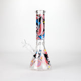 10" Cartoon Girl Design Glass Beaker Bong Glass Bong 777 Smoke