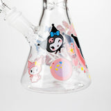 10" Cartoon Girl Design Glass Beaker Bong Glass Bong 777 Smoke