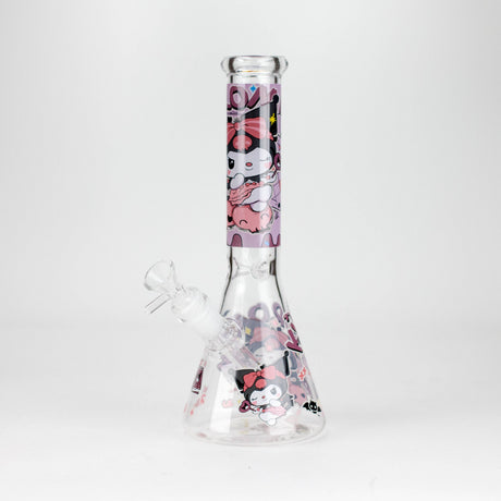 10" Cartoon Girl Design Glass Beaker Bong Glass Bong 777 Smoke Design3