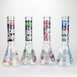 10" Cartoon Girl Design Glass Beaker Bong Glass Bong 777 Smoke