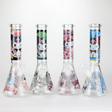 10" Cartoon Girl Design Glass Beaker Bong Glass Bong 777 Smoke