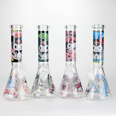 10" Cartoon Girl Design Glass Beaker Bong Glass Bong 777 Smoke
