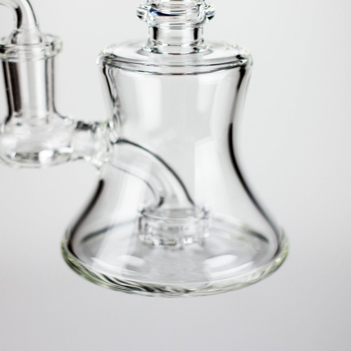 6" 2-in-1 Color Accented Mini Rig with Perc, Banger & Bowl Included Glass Rig 777 Smoke