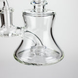 6" 2-in-1 Color Accented Mini Rig with Perc, Banger & Bowl Included Glass Rig 777 Smoke