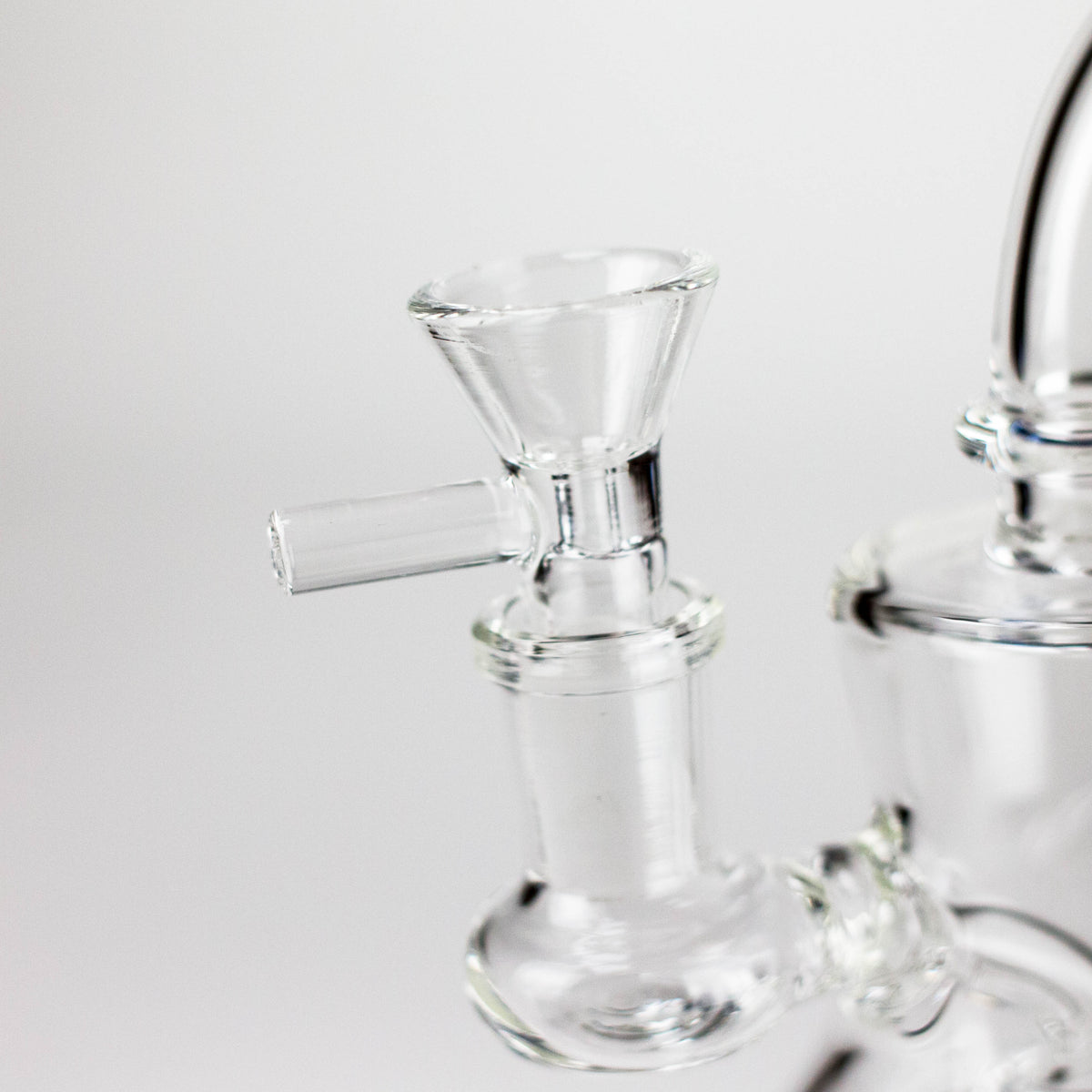 6" 2-in-1 Color Accented Mini Rig with Perc, Banger & Bowl Included Glass Rig 777 Smoke