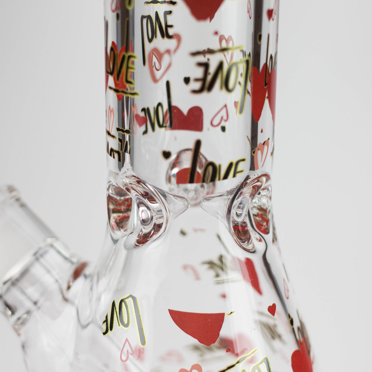14" Love Design 7mm Thick Heavy Duty Glass Beaker Bong