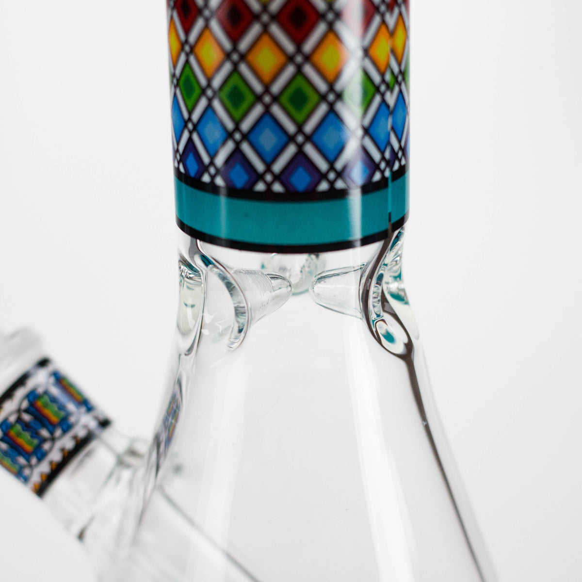 10" Prism Mosaic Design Glass Beaker Bong