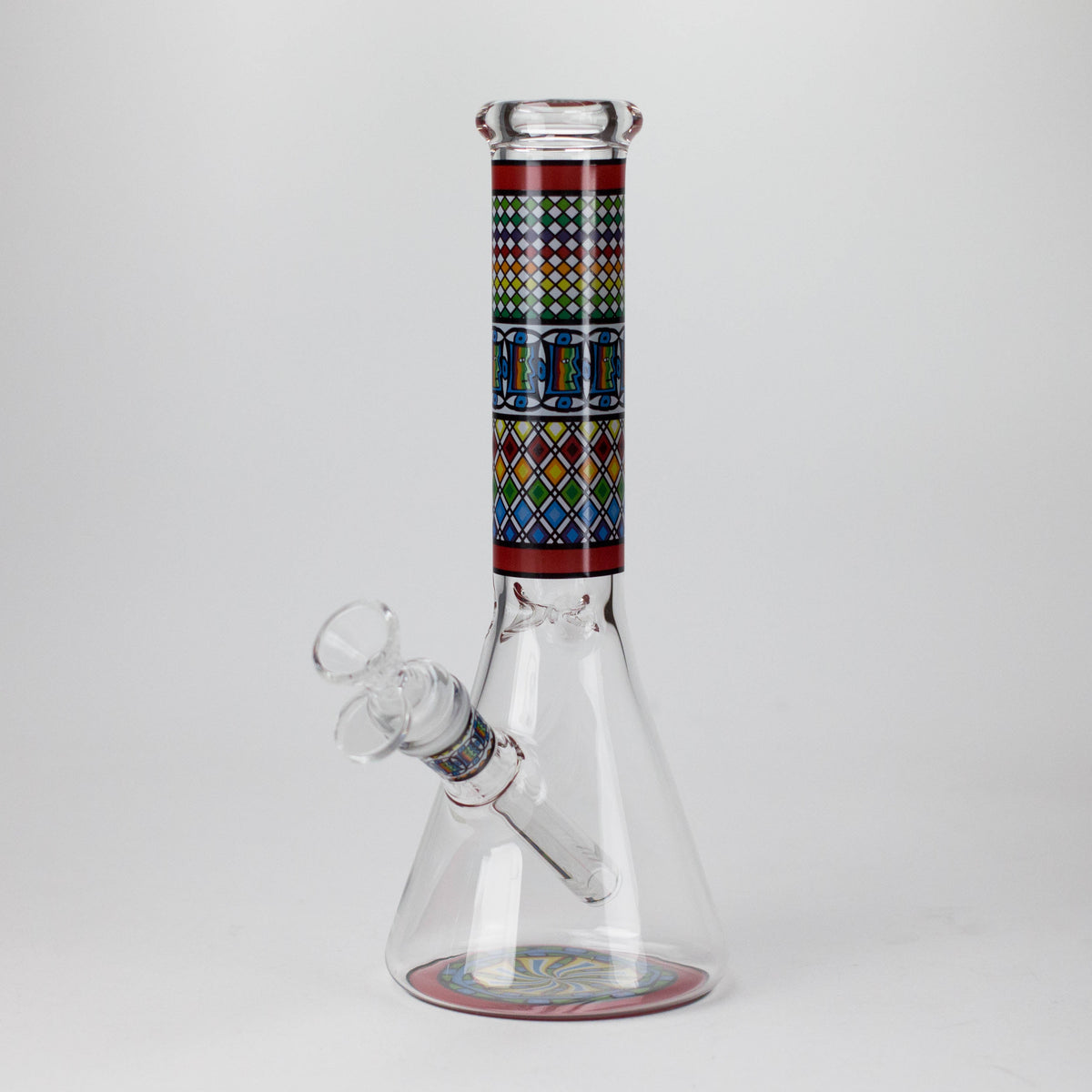 10" Prism Mosaic Design Glass Beaker Bong