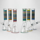 10" Prism Mosaic Design Glass Beaker Bong