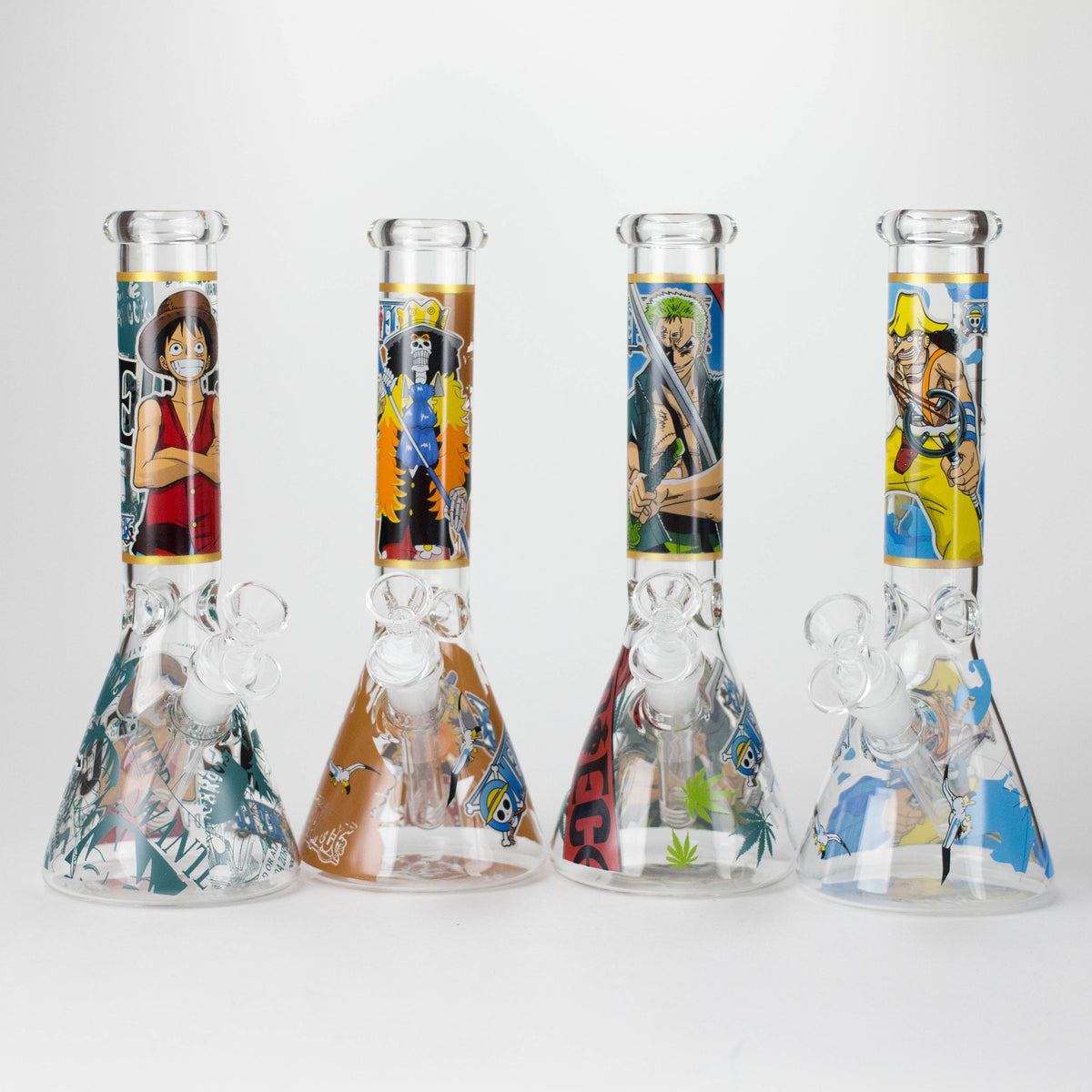 10" Anime Legends Design Glass Beaker Bong