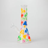 10" 3D Love Mushroom Design Glass Beaker Bong Glass Bong 777 Smoke