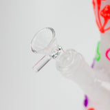 10" 3D Love Mushroom Design Glass Beaker Bong Glass Bong 777 Smoke