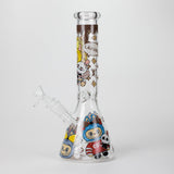 10" Lovely Cartoon Design Glass Beaker Bong