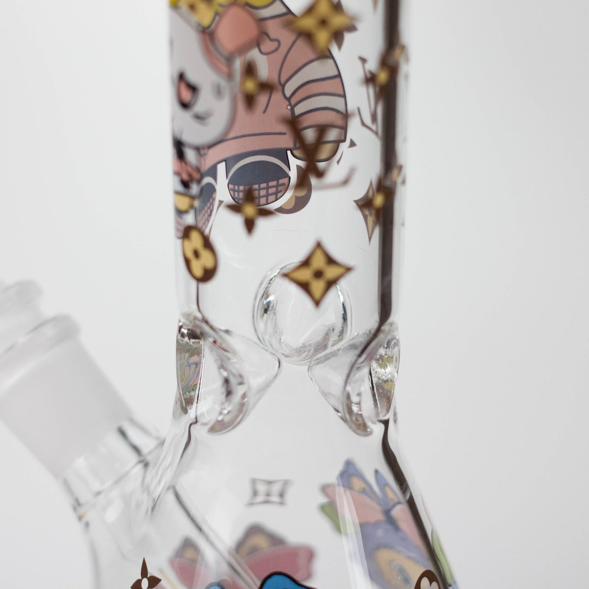 10" Lovely Cartoon Design Glass Beaker Bong
