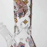 10" Lovely Cartoon Design Glass Beaker Bong