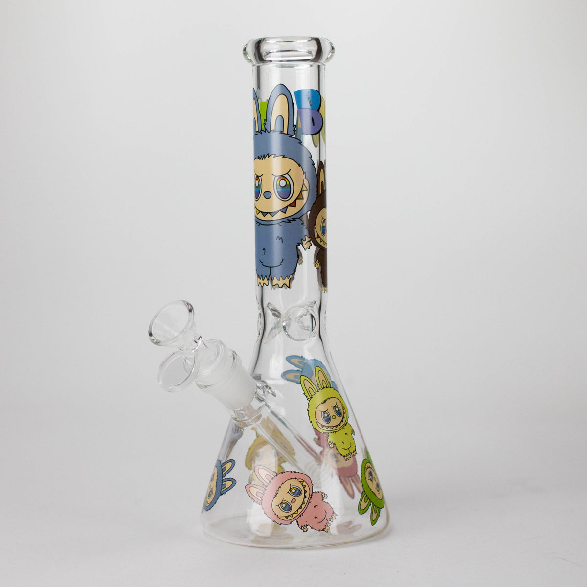 10" Lovely Cartoon Design Glass Beaker Bong