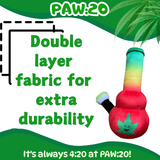 Bo da Bong - Parody Plush Rasta Color Squeaker Dog Toy - 9" For Pet PAW20