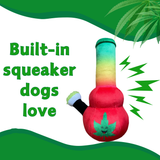 Bo da Bong - Parody Plush Rasta Color Squeaker Dog Toy - 9" For Pet PAW20