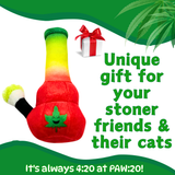 Lil Bo da Bong- Parody Plush Rasta Color Catnip Cat Toy - 5" For Pet PAW20