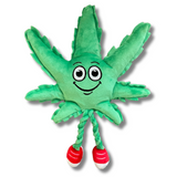 MJ the Marijuana Leaf - Squeaky Dog Toy - Shelf-Sitter Plushie - 13" For Pet PAW20
