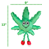 MJ the Marijuana Leaf - Squeaky Dog Toy - Shelf-Sitter Plushie - 13" For Pet PAW20