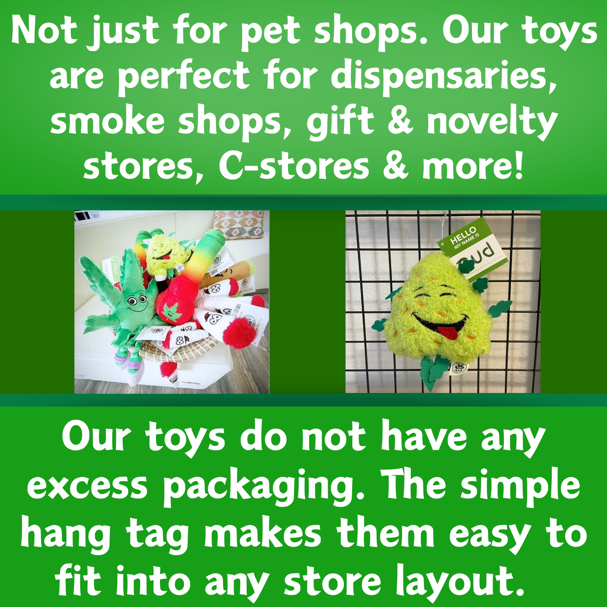 Mary Jane the Marijuana Leaf - Squeaky Dog Toy & Shelf-Sitter Plushie - 13" For Pet PAW20