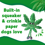 Mary Jane the Marijuana Leaf - Squeaky Dog Toy & Shelf-Sitter Plushie - 13" For Pet PAW20