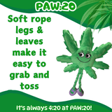 Mary Jane the Marijuana Leaf - Squeaky Dog Toy & Shelf-Sitter Plushie - 13" For Pet PAW20