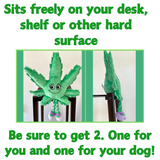Mary Jane the Marijuana Leaf - Squeaky Dog Toy & Shelf-Sitter Plushie - 13" For Pet PAW20