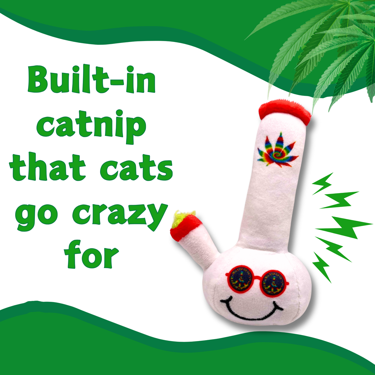 Lil' Billie Bong - Parody Plush Catnip Cat Toy - 5" For Pet PAW20