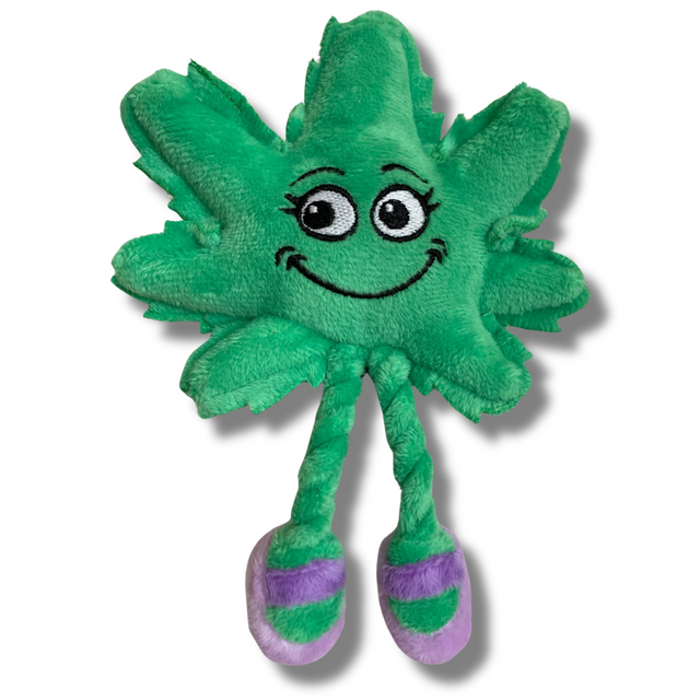 Lil' Mary Jane the Marijuana Leaf - Plush Catnip Cat Toy - 6" For Pet PAW20
