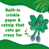 Lil' Mary Jane the Marijuana Leaf - Plush Catnip Cat Toy - 6" For Pet PAW20
