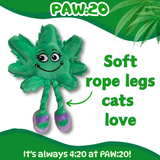 Lil' Mary Jane the Marijuana Leaf - Plush Catnip Cat Toy - 6" For Pet PAW20